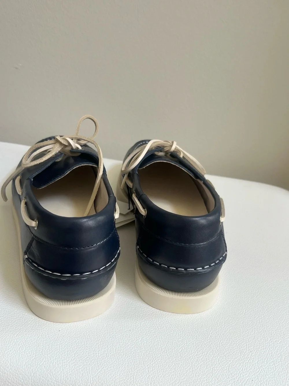 Zara navy leather